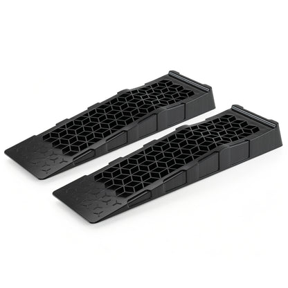 2-Pack 2.5" Lift Low Profile Car Ramps 22000 Lbs GVW Capacity-Black