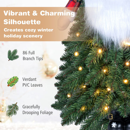 1 Pack 3 FT Pre-Lit Mini Tabletop Artificial Christmas Tree Battery Operation