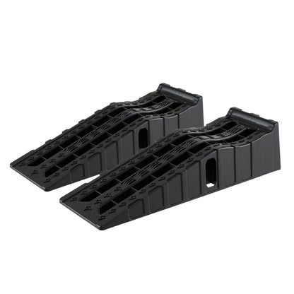 2-Pack 6.4" Car Ramps 22000 Lbs GVW Capacity Portable Vehicle Service Ramps-Black