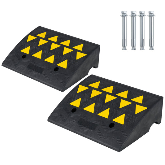 2 Pcs Driveway Threshold Ramps with 5/6 Inch Rise for Medium Trucks-M