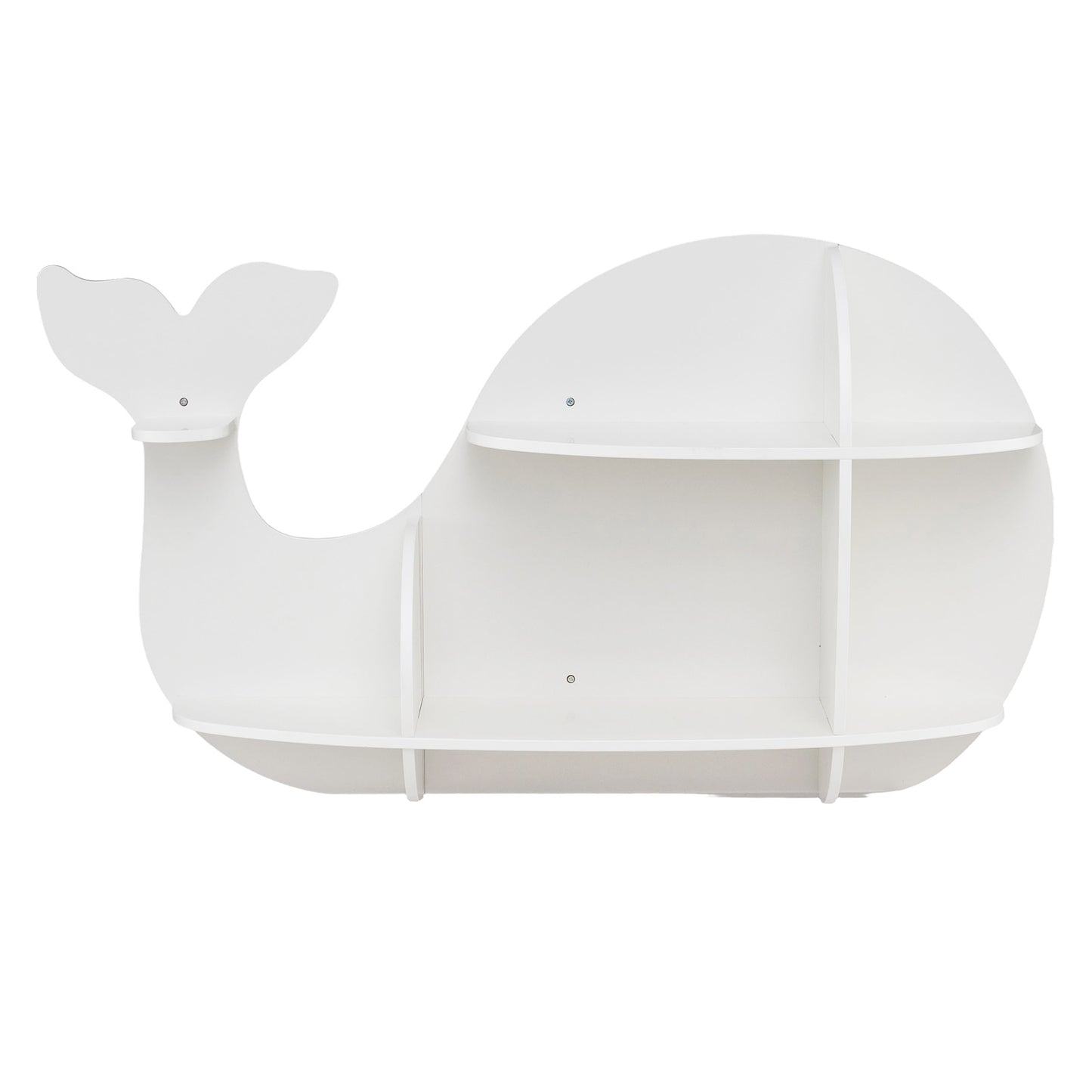 2 Pieces Floating Dolphin Shelves Wall Mounted Storage Display Rack-Blue
