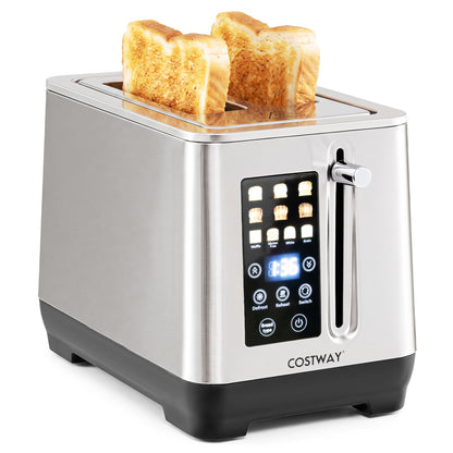 2 Slice Toaster with 6 Browning Levels and 4 Bread Types-Silver
