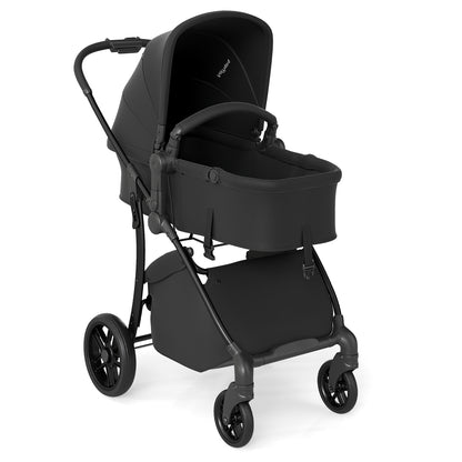 2-in-1 Baby Stroller with Bassinet Mode and Reversible Seat-Black