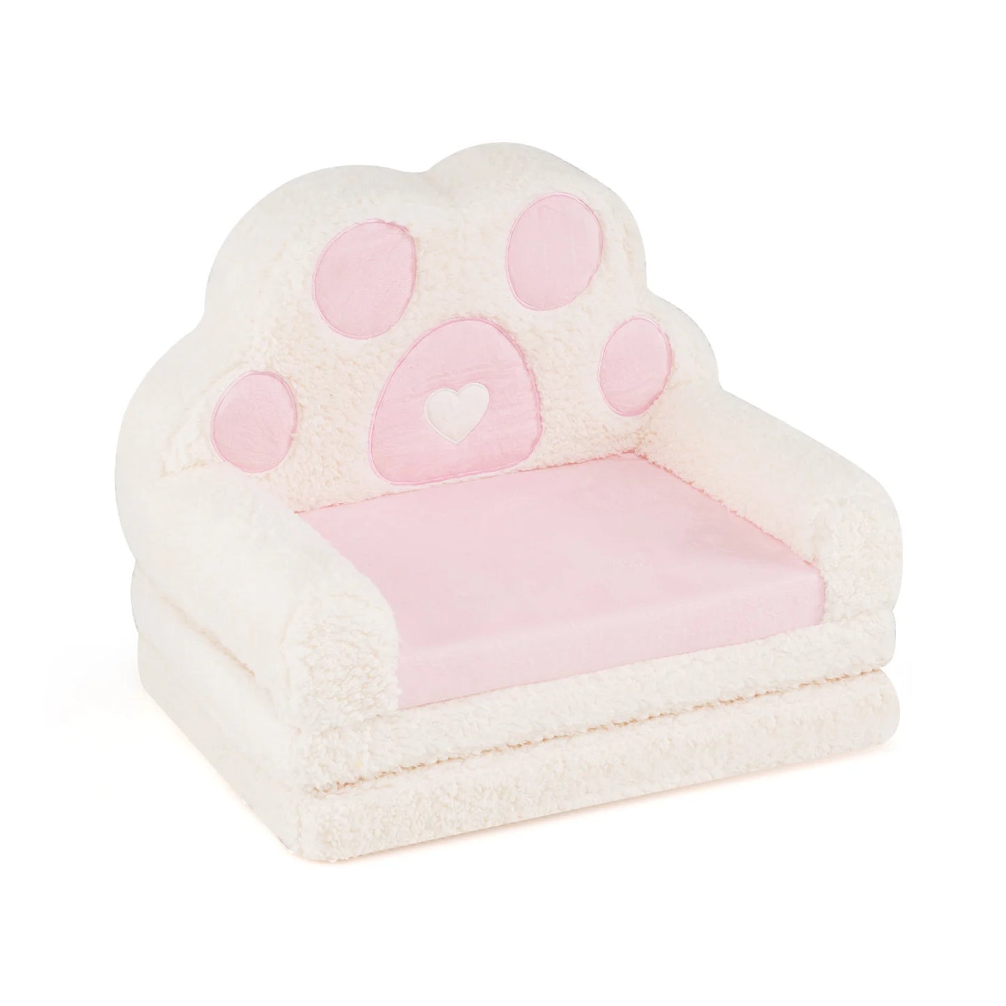 Brown 2-in-1 convertible kids sofa and lounger with removable cover, suitable for toddler and kids’ seating.