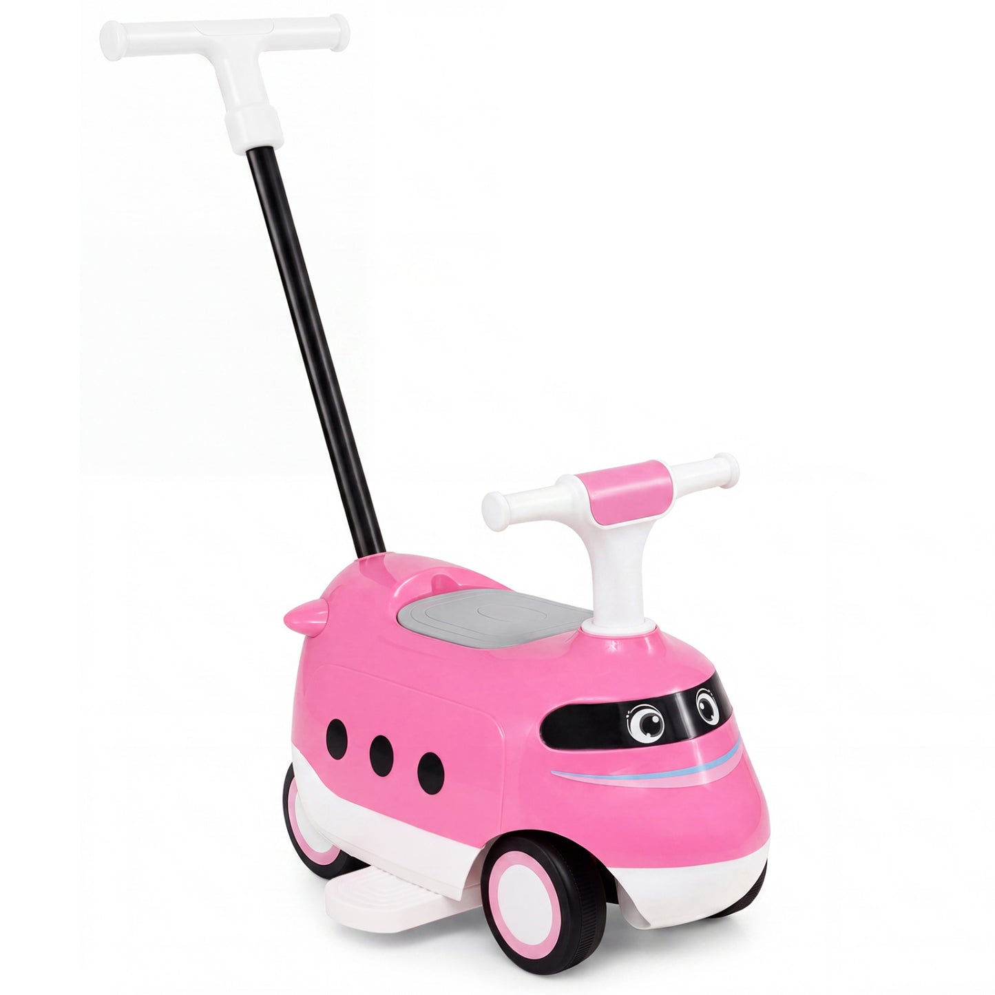 2-in-1 Ride On Push Car for Toddlers 1-3 Years Old with Horn-Blue