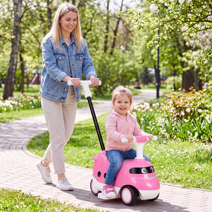 2-in-1 Ride On Push Car for Toddlers 1-3 Years Old with Horn-Blue
