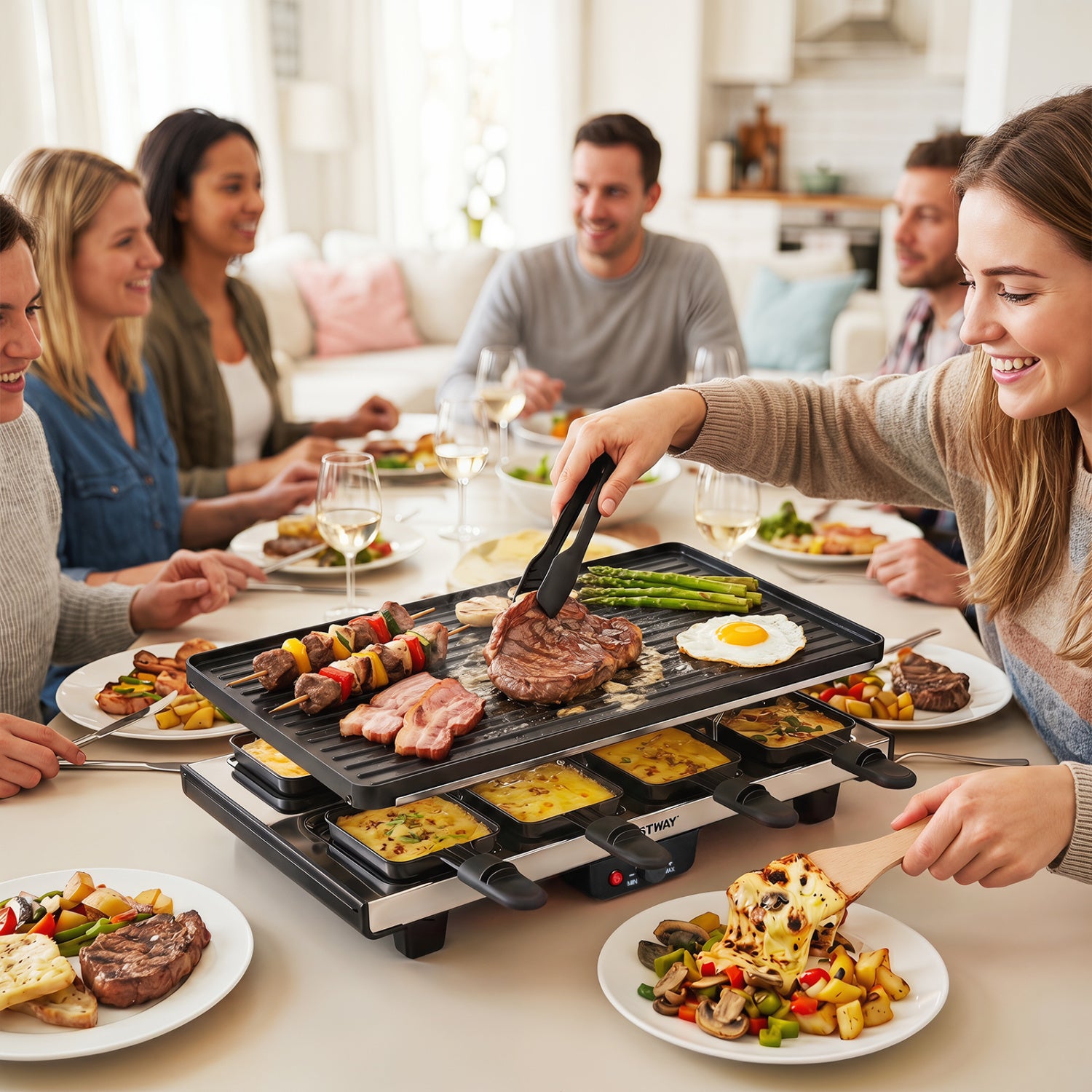 Reversible 2-in-1 kitchen table grill and griddle with nonstick plate for versatile cooking by Direct by Wilsons Home Store