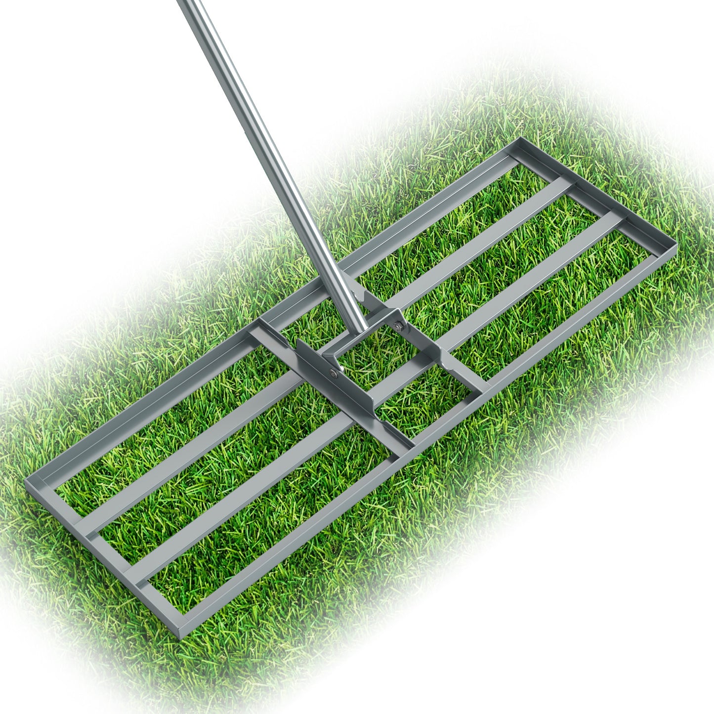 Heavy-duty 30 x 10 inch lawn level tool with 69 inch handle, black outdoor garden tool for lawn care from Wilsons Home Store.