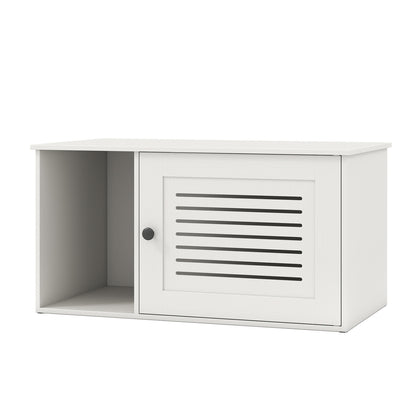 31.5" Cat Litter Box Enclosure with Side Entrance for Indoor Cats-White