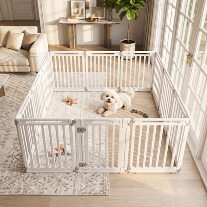 31.5" Height Indoor Outdoor Dog Playpen with 12 Panels-Black
