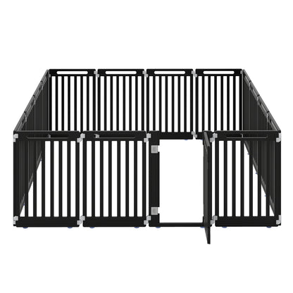 31.5" Height Indoor Outdoor Dog Playpen with 16 Panels-Black