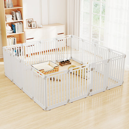31.5" Height Indoor Outdoor Dog Playpen with 16 Panels-Black