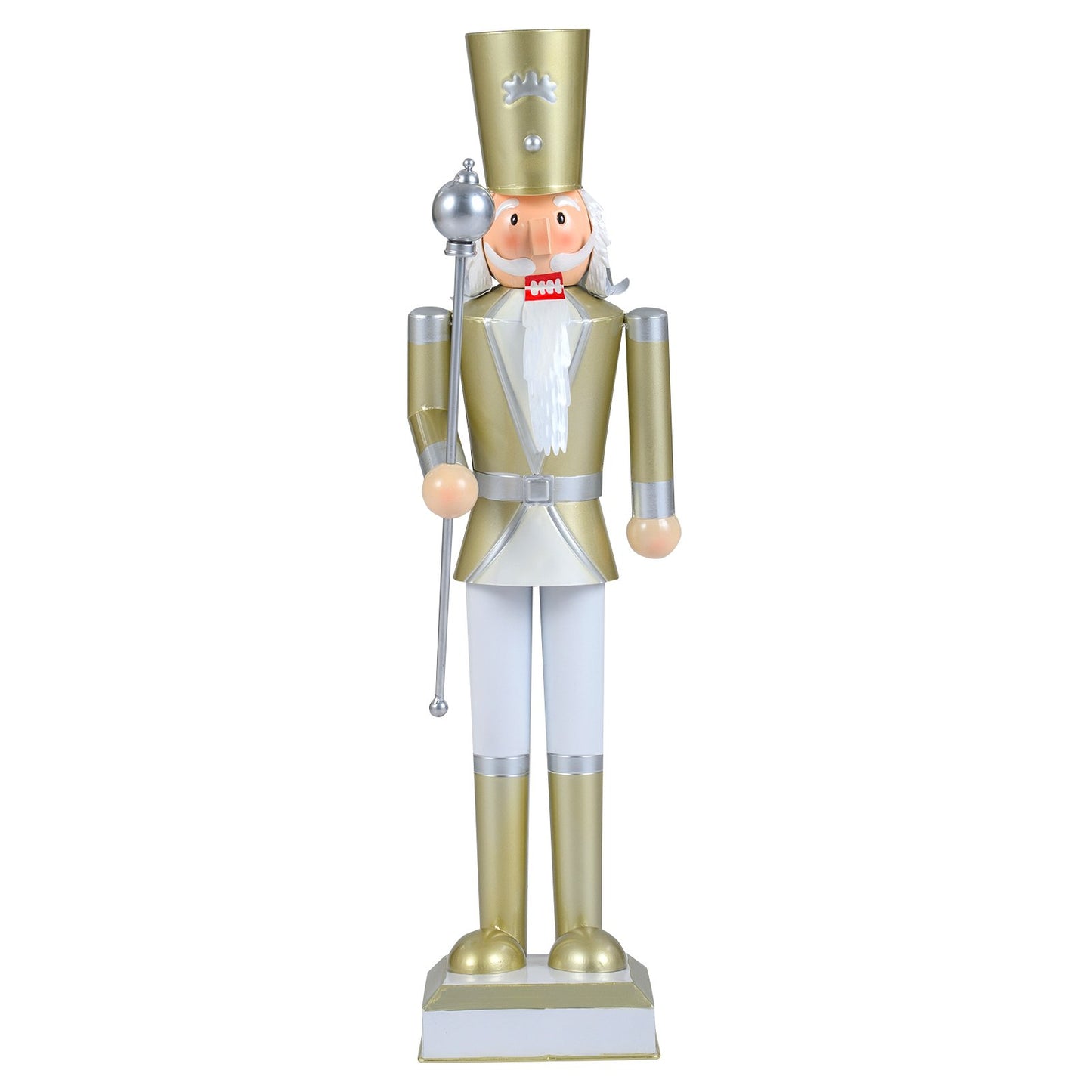 32.5 Inch Christmas Nutcracker with High Hat and Beautiful Scepter-Black & Red