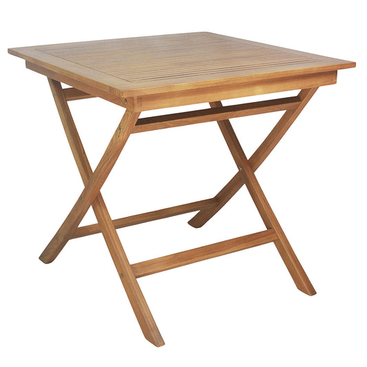 32-Inch Square Solid Teak Wood Patio Dining Table for 4