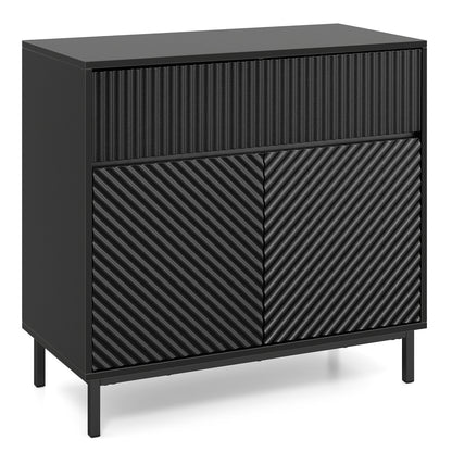 32" Wide Buffet Cabinet with 2 Doors and 1 Drawer for Kitchen-Black
