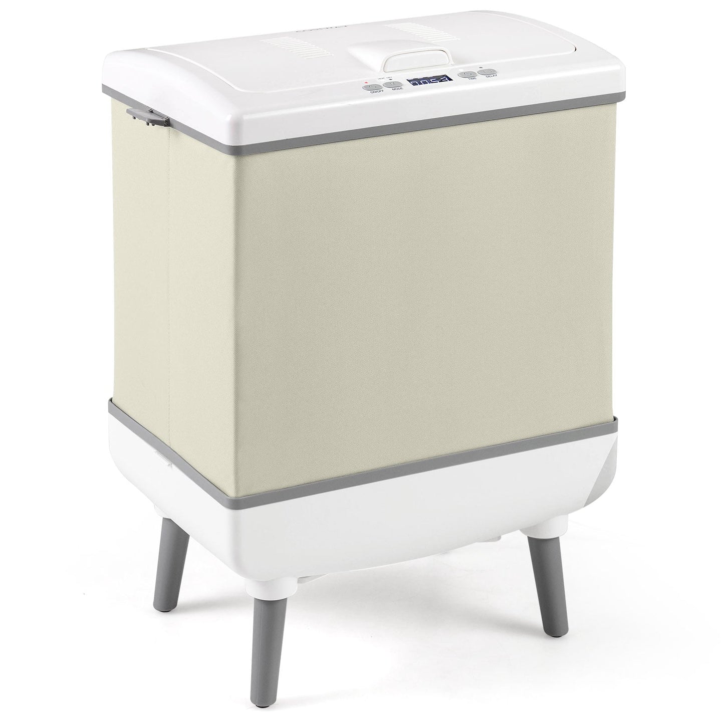 35L Large Towel Warmer with Heating and Drying Modes for Bathroom-Beige