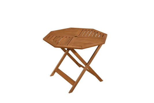 35.5 Inch Solid Wood Patio Dining Table Octagon Table with 1.97 Inch Umbrella Hole