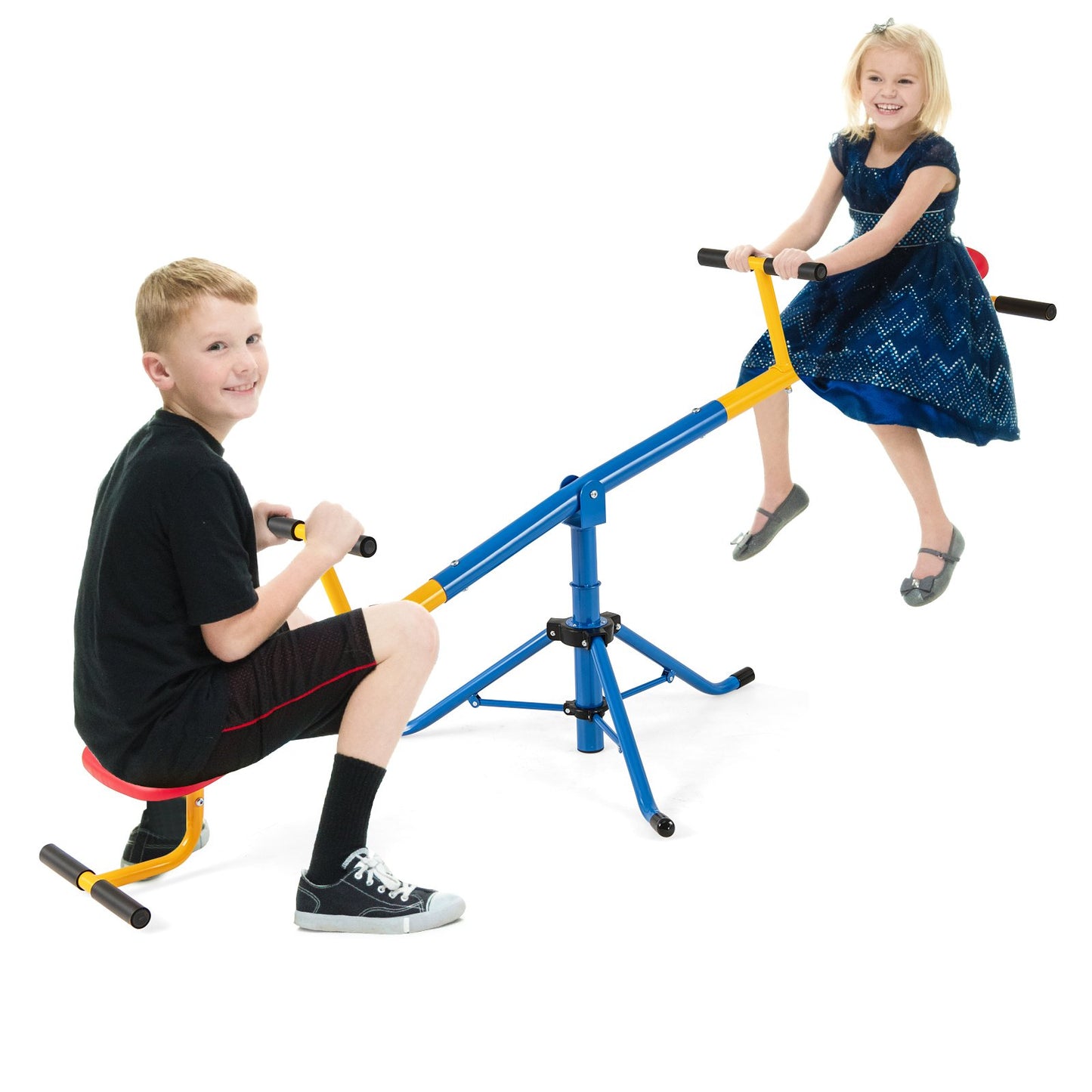 360°Rotation Kids Seesaw Swivel Teeter Totter Playground Equipment