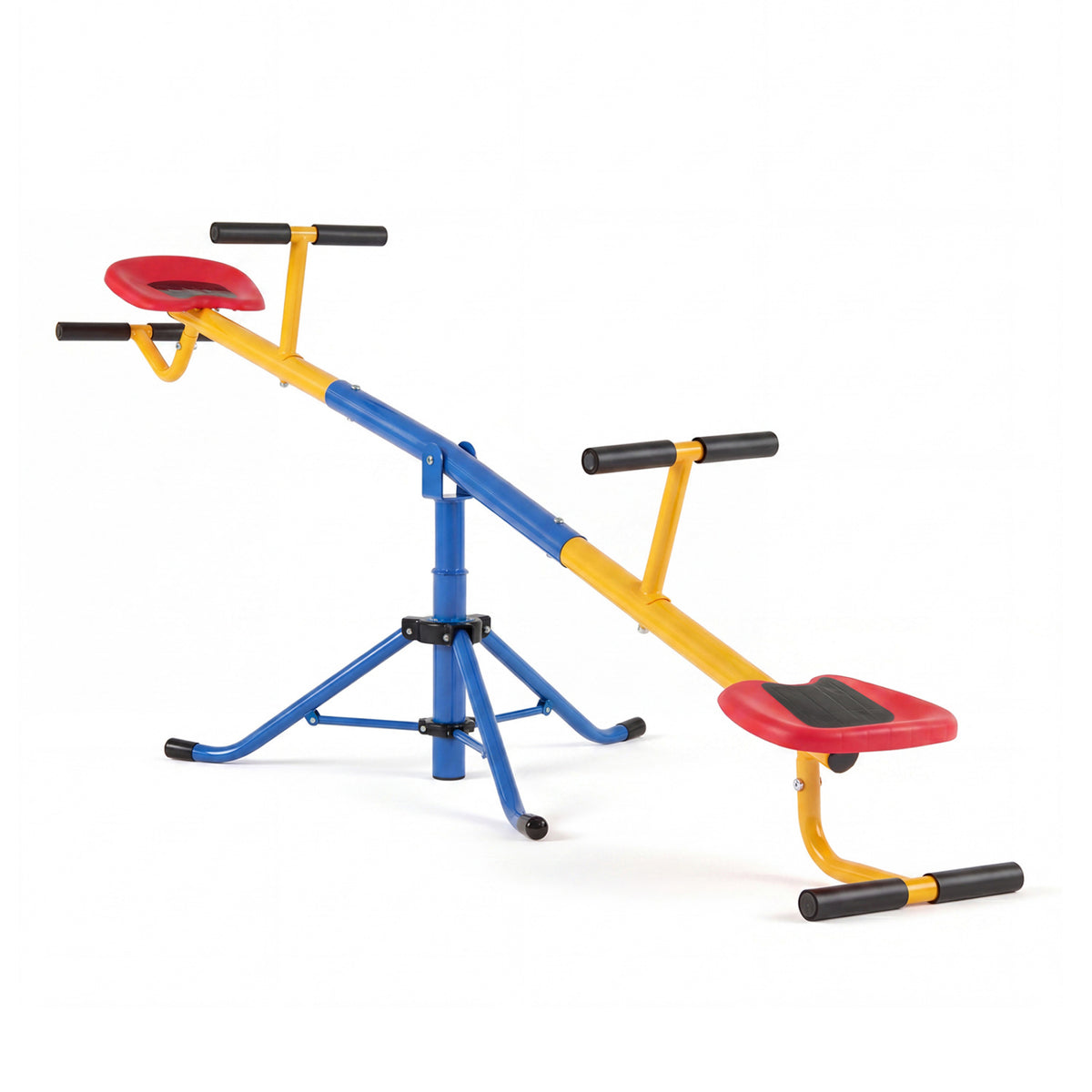 360°Rotation Kids Seesaw Swivel Teeter Totter Playground Equipment-Green