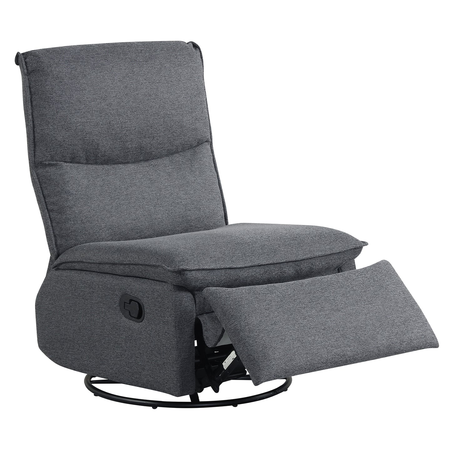 360° Swivel Rocking Chair with Cushioned Back for Living Room-Beige