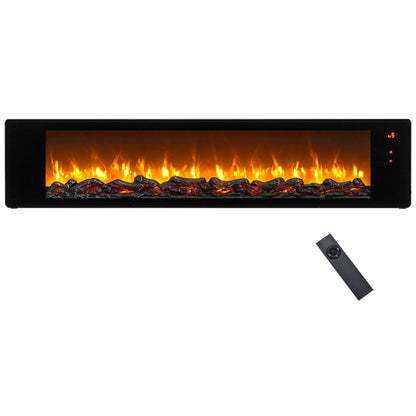 36" Electric Fireplace with 5-Level Adjustable Brightness and Speed