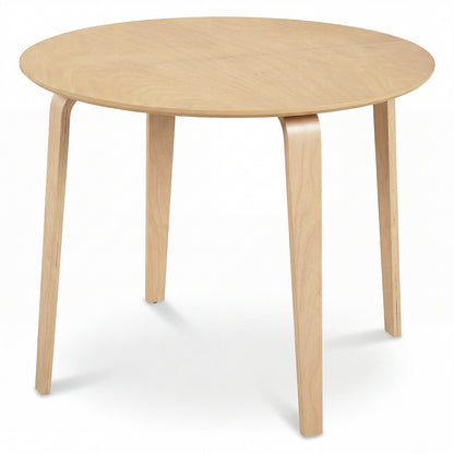37.5" Round Dining Table with Rubber Wood Legs for Small Space-Natural