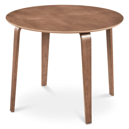 37.5" Round Dining Table with Rubber Wood Legs for Small Space-Natural