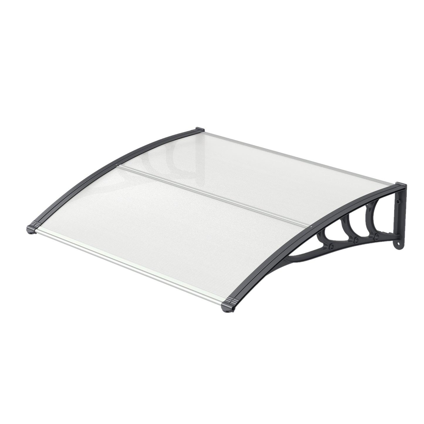 Black 39 x 30 inch outdoor front door window awning canopy, weather-resistant exterior shade for added porch protection