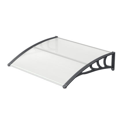 Black 39 x 30 inch outdoor front door window awning canopy, weather-resistant exterior shade for added porch protection
