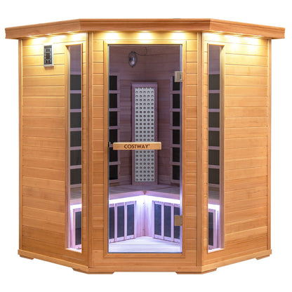 3-5 People Far Infrared Wooden Sauna Room for Home