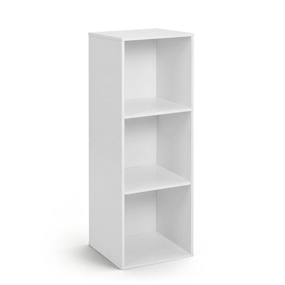 3-Cube Bookcase with 2 Anti-tipping Kits and Cubby Storage Organizer for Home Office-White