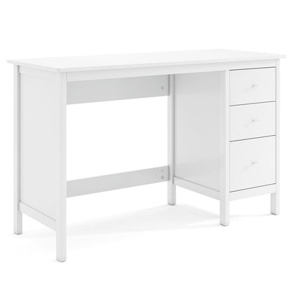 3-Drawer Home Office Study Computer Desk with Spacious Desktop-Black