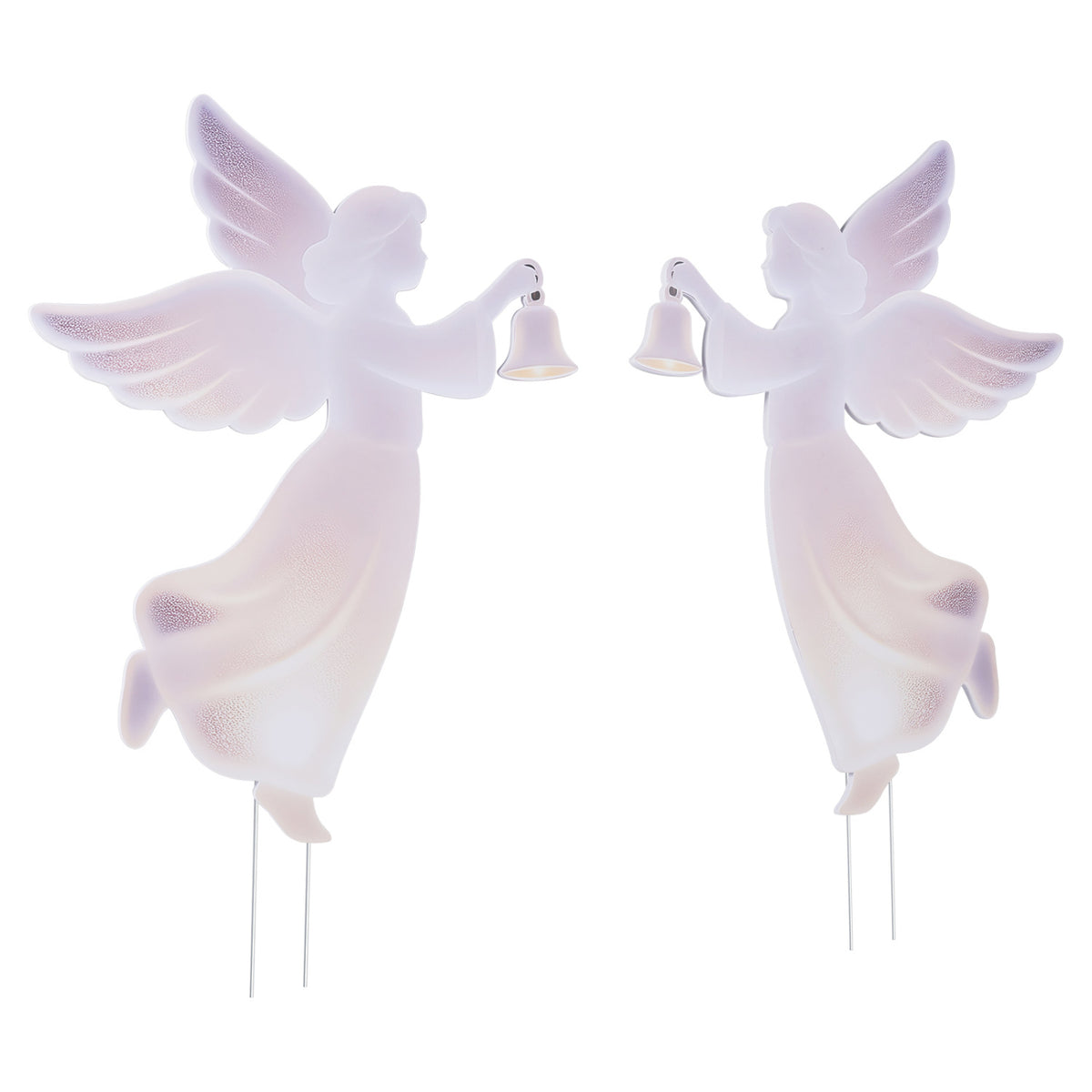 3 FTSet of 2 Outdoor Christmas Angel Yard Decoration-Pink