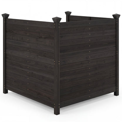 Black 3-panel outdoor privacy fence screen by Wilsons Home Store, designed for air conditioner privacy and outdoor decor.