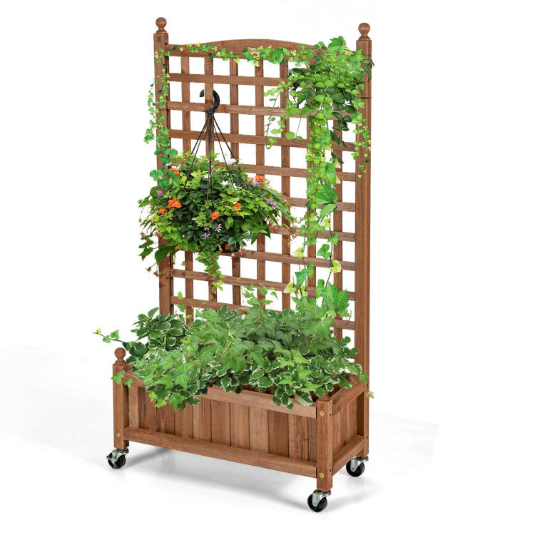 3-Piece Decorative Garden Ensemble: Mobile Planters for a Lush Oasis