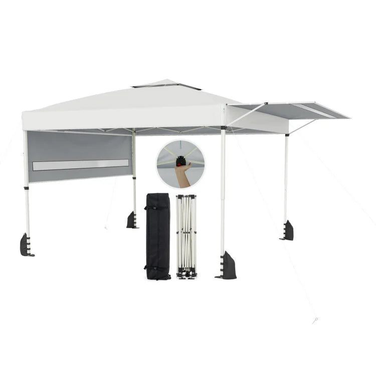 Outdoor camping bundle with pop-up canopy tent, 20-quart cooler, and oversized loveseat for outdoor adventures.