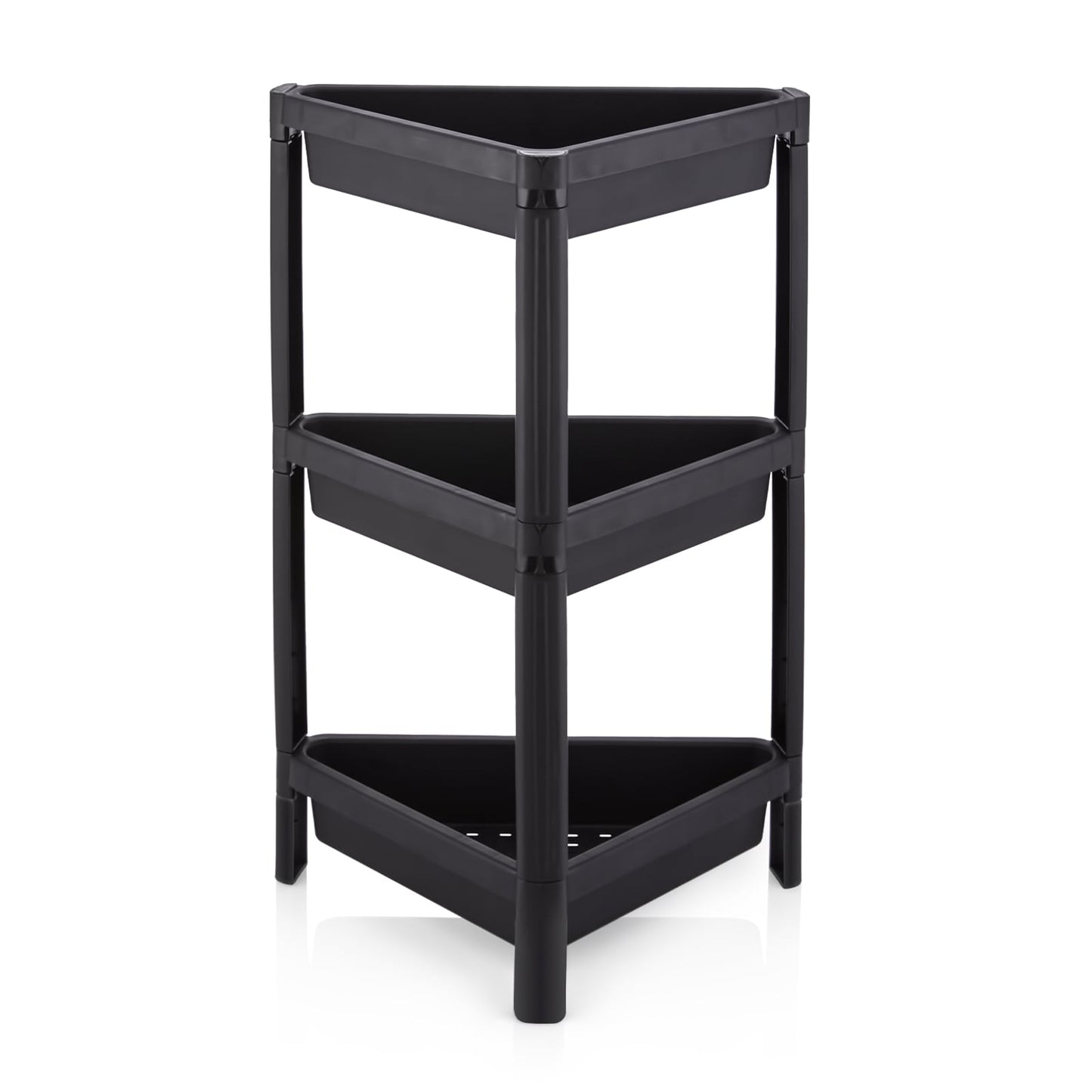 3-Tier Corner Shower Caddy 2-Pack with Detachable Design-Black