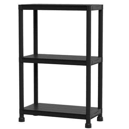 4-Tier Heavy-Duty Plastic Storage Shelves Freestanding Garage Shelving Unit
