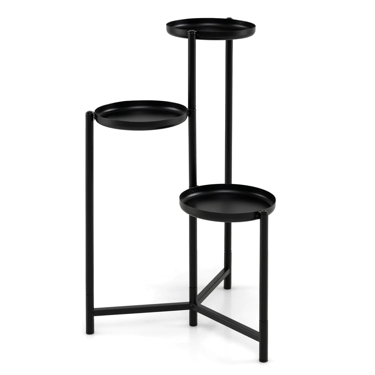 3-Tier Metal Plant Stand Indoor Outdoor Tall Corner Flower Pot Holder Display Rack