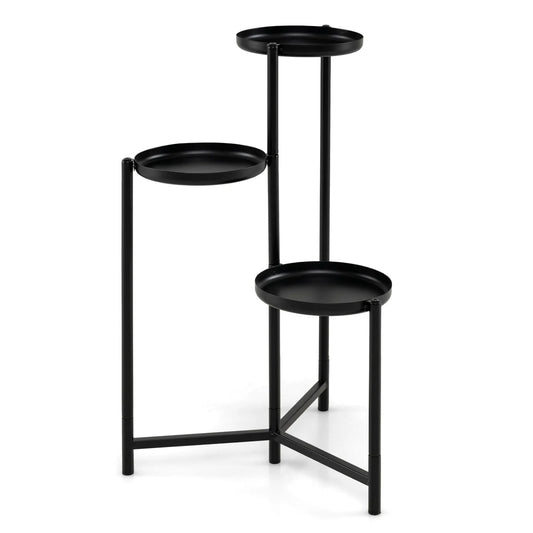 3-Tier Metal Plant Stand Indoor Outdoor Tall Corner Flower Pot Holder Display Rack