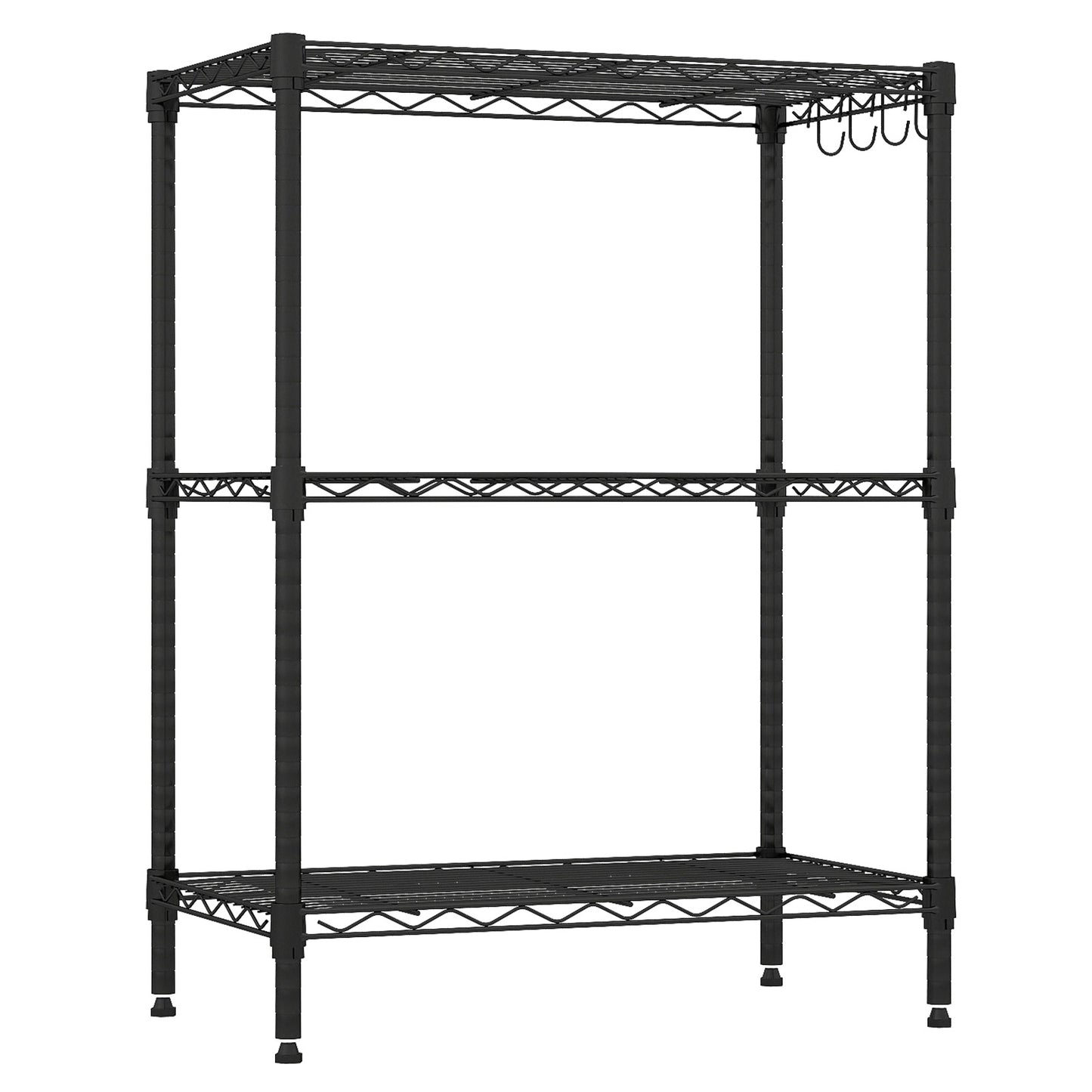 3-Tier Metal Storage Shelving Unit with V-Shaped Wire Rack and  450 LBS Capacity-DK