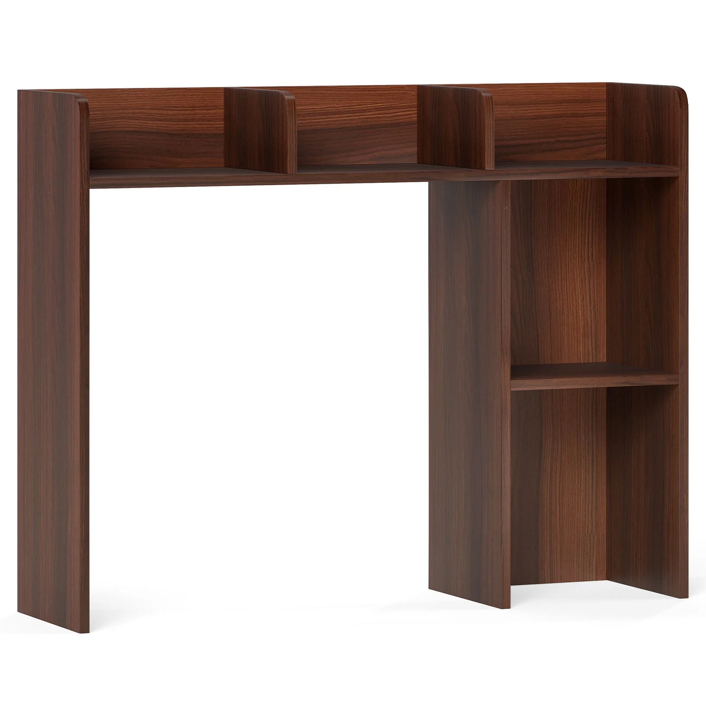 3-Tier Multipurpose Desk Bookshelf with 4 Shelves-Black