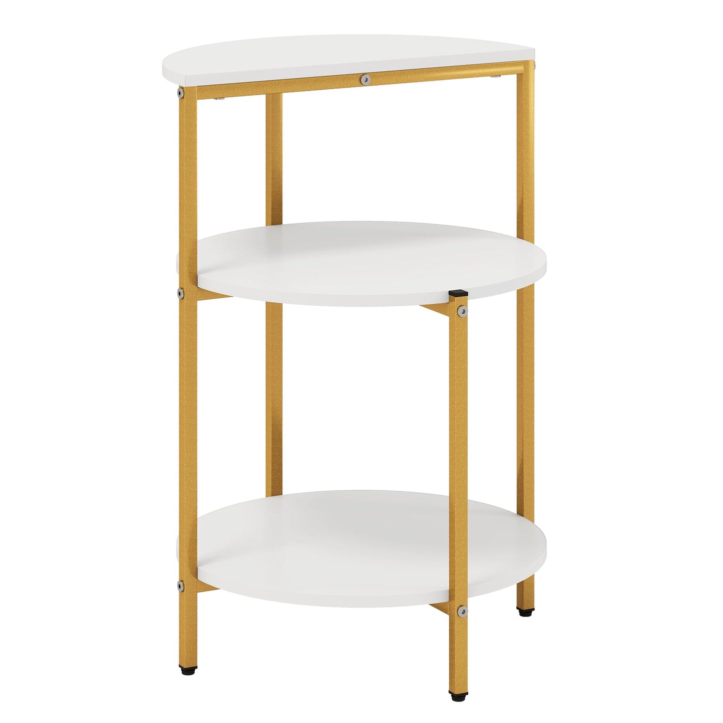 3-Tier Round End Table for Small Space and Bedroom Room-Set of 2