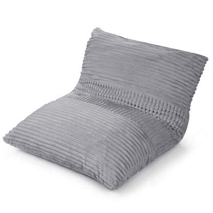 3-in-1 Large Bean Bag Chair with Comfy Corduroy Fabric-Beige