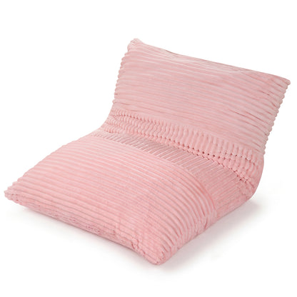 3-in-1 Large Bean Bag Chair with Comfy Corduroy Fabric-Beige