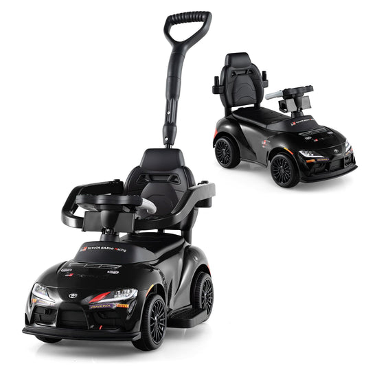 3-in-1 Toyota Licensed Foot-to-Floor Stroller Sliding Walking Toy-Black