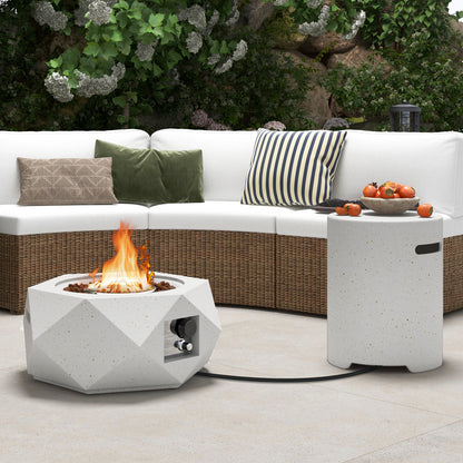 40 000 BTU Fire Pit Table Set with Stainless Steel Burner