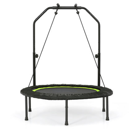 40 Inch Fitness Trampoline for Adults with 2 Resistance Bands-Green