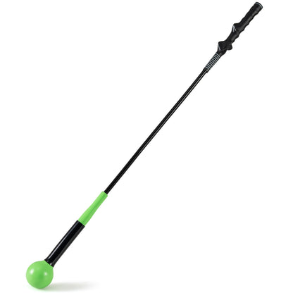 40 Inch Golf Swing Trainer Aid with Weighted Head for Grip  Rhythm  Balance-Green