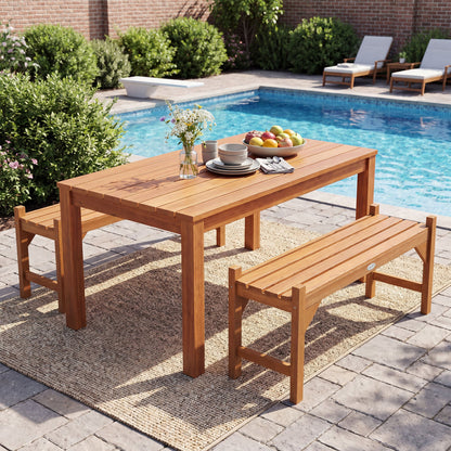 Pair of 40-inch outdoor benches with slatted contoured seats, ideal for decks and entryways, by Wilsons Home Store.